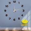 Extra Large 3D Acrylic Wall Clock - Creative DIY Clock Sticker for Living Room Decor