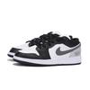 Jordan Air Jordan 1 Slip Resistant Abrasion Resistant Low top Vintage Basketball Shoes Men's Black Gray 553558-131(Team85-)