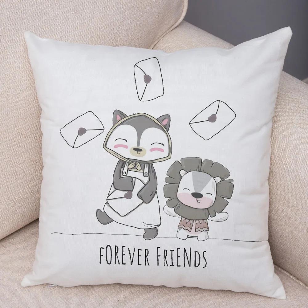 Cartoon Giraffe Monkey Decorative Pillowcase Office Living Room Car Ornaments Home Pillowcase