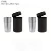 8 Stück/2 Sets Edelstahl-Schnapsgläser mit Aufbewahrungstasche 30ml 70ml 170ml Mini Tragbare Weinbecher für Bar Reisen 5