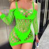 Women Fishnet Lingerie Sheer Bodysuit Sexy See Through