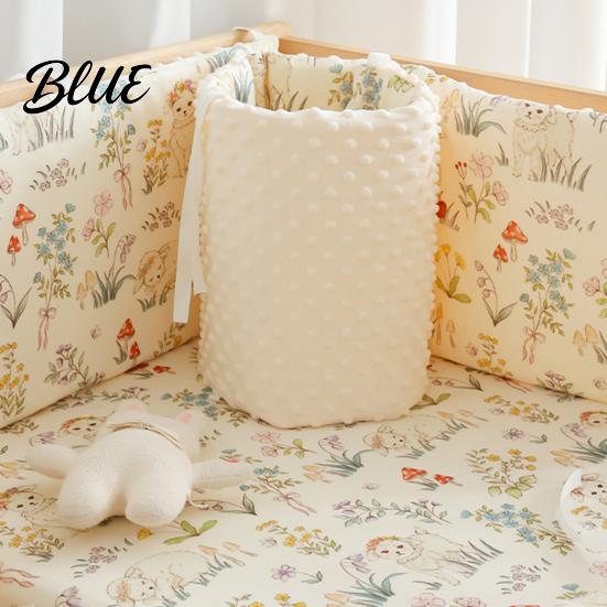 Easy Install Crib Protector Breathable Bumper Pad for Toddler Bed Soft Cotton Bed Rail Baby Shower Gift Newborns with Secure Straps Washable