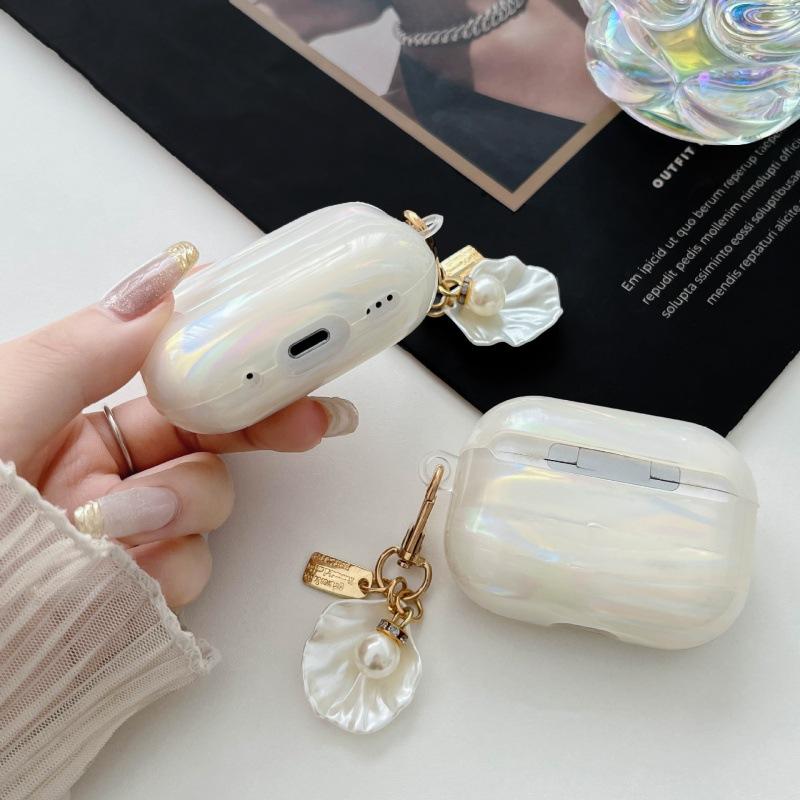Applicable To AirPods 1/2 Generation Bluetooth Headset Case 3rd Generation Pro Simulated Shell Pattern Pro2 Soft Case
