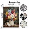 DIY Pearl and Diamond Painting Kit for Adults and Beginners. Sparkling Flower Bouquet Craft Art. Home Wall Decor and Handmade Gifts