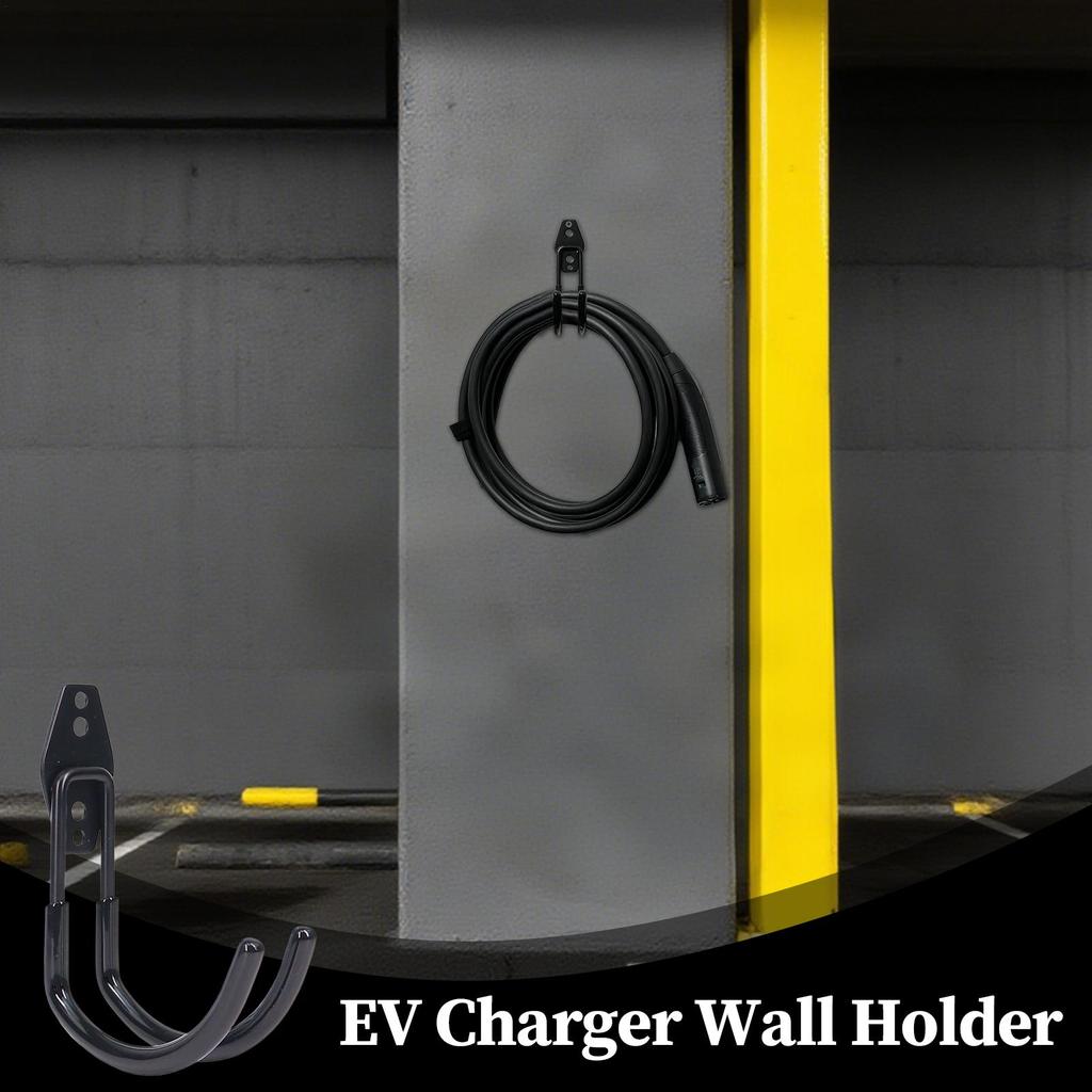 EV Charger Holder J-type EV Charger Holster Extension Organizer for Garage Truck Parking Lot Car Management Automobile Wall Door