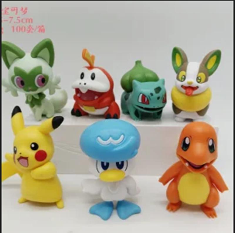 1Set Pocket Monsters Anime Figure Kawaii Pikachu In Disguise Action Figures PVC Adult Collection Model Dolls Toy Gift