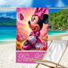 1pc Minnie7 Beach Towel with Custom Name, Beach/Swimming/Bath/Picnic/Camping Towel, Suitable for Seaside Beaches