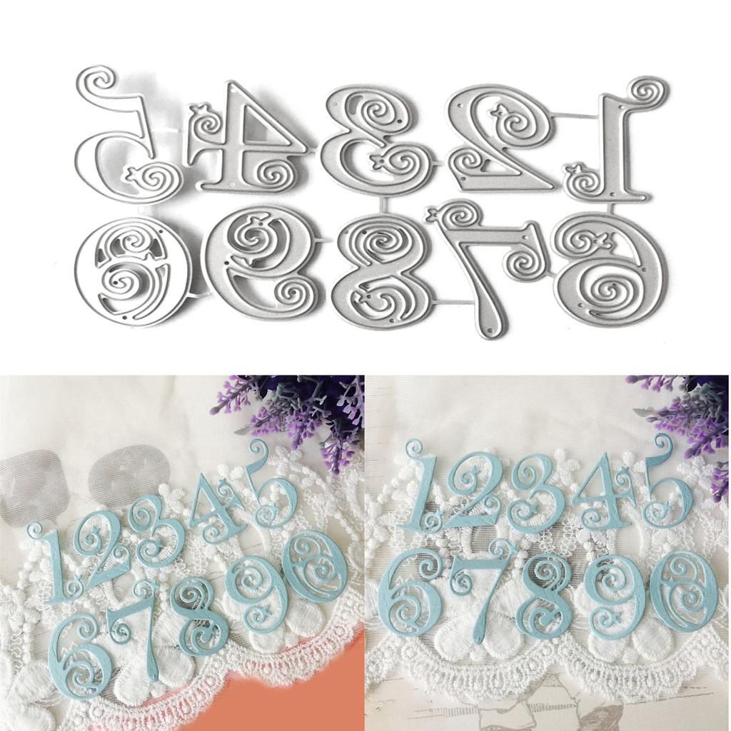 Carbon Steel Die Cut Number Cutting Dies Scrapbooking Embossing Stencils for Scrapbooking Card Making Packaging