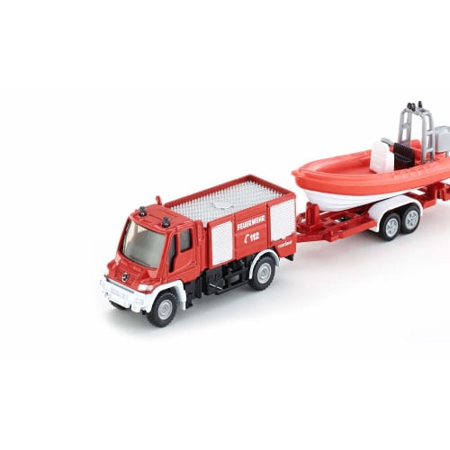 SIKU Unimog Fire Truck with Boat SK1636