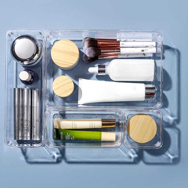 

Storage Compartment Wear-resistant Transparent Drawers Clear Drawer Organizer Divided Storage Bin Anti-drop Home Storage Strong