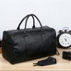 Men's Vintage Leather Travel and Gym Bag with Shoe Compartment - Crossbody Handbag & Shoulder Bag, Large Capacity.