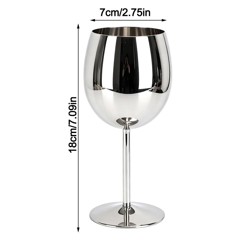 2pcs 350ml Metal Wine Goblets Stainless Steel 304 Wine Glass  Wedding