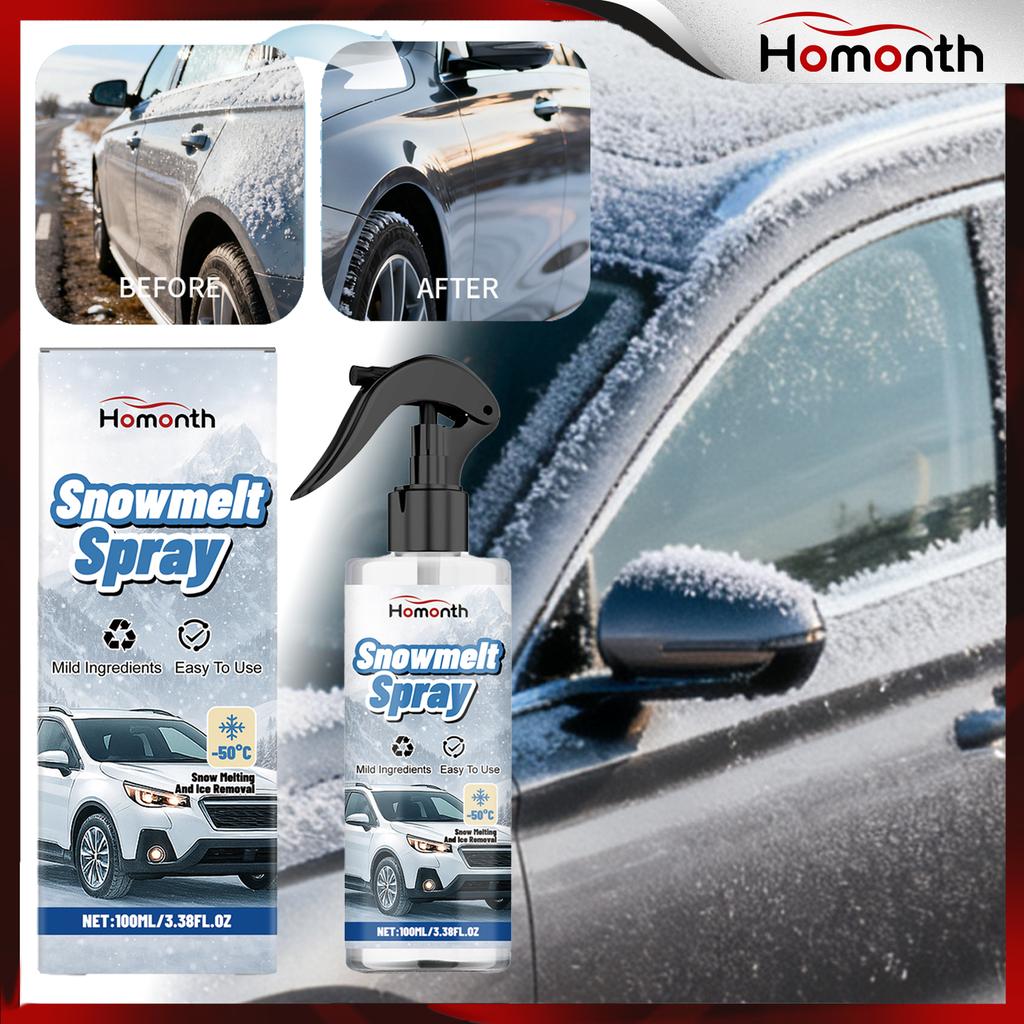 Car Windshield Defroster Spray and Freezer Glass Ice Remover Fast Acting Anti Frost for Auto and Refrigerator 100ml Autocare