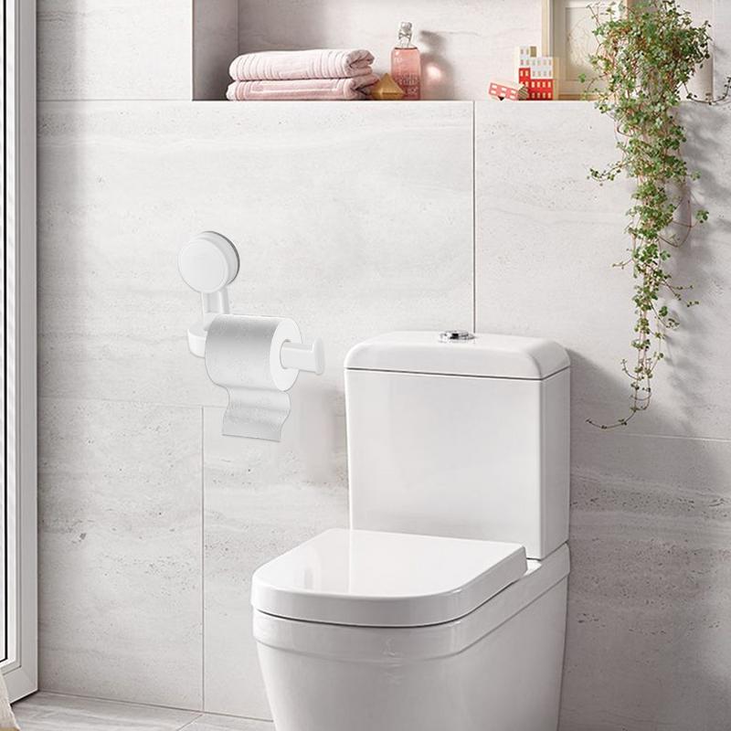 Suction Cup Toilet Paper Holder Multi-Purpose Suction Toilet Paper Holder Stick-On Suction cup roll holder With Thickened Design