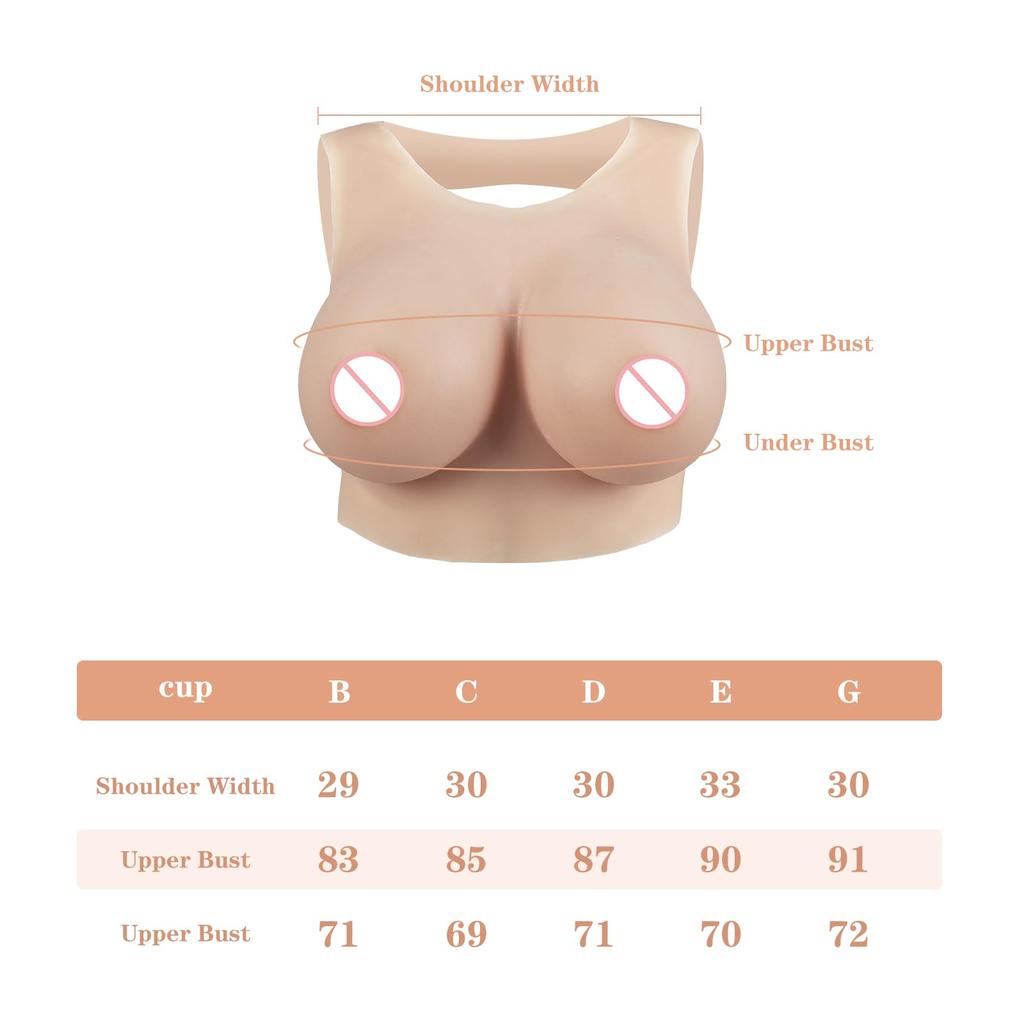 Backless Silicone Liquid Silicone Round Easy to Put On and Take Perfect for and Summer Natural Sexy Fake Artificial Fair Skin [KUMIHO] Breasts,