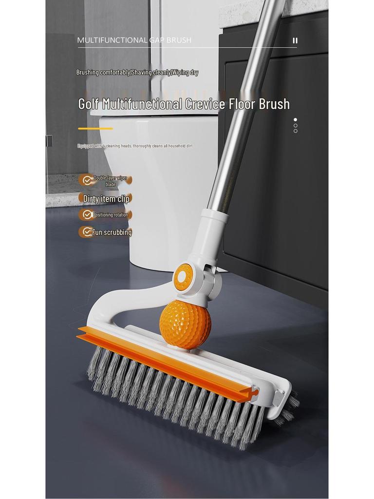 Multifunctional Golf and Bathroom Floor Crevice Scrubbing Brush