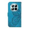 For Xiaomi Poco M8 Pro 5G/Redmi Note 15 Pro+ 5G (Global) Case Butterfly Pattern PU Leather Folio Flip Phone Cover -  Blue