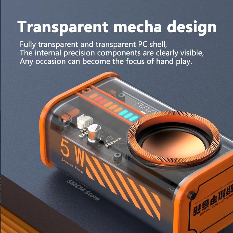 

K07 Прозрачный меховой беспроводной Bluetooth-динамик Звук Свет Ритм-сабвуфер TWS Стерео Киберпанк Музыкальный центр Громкая связь