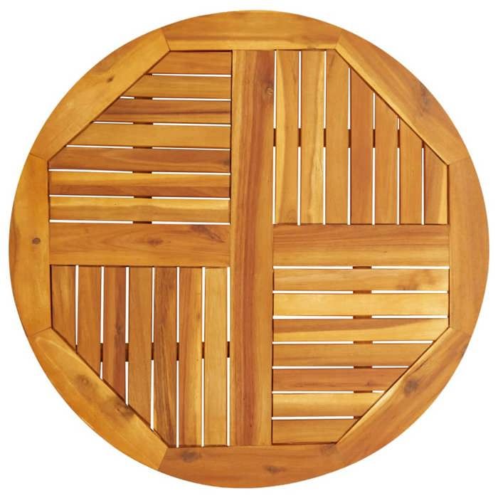 VidaXL Dessus de table Ø80x2,2 cm rond bois massif d'acacia, plateau de table de remplacement, plateau de meuble en bois, 4004250