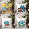 Pillow Case B-Bugcat C-Capoo Home Dorm Chair Back Short Plush Double-Sided Printing Office Nap Time Cushion Cover