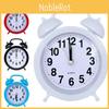 Retro Loud Alarm Clock Double Bell Mechanical Key Wound Silent Pointer Clock