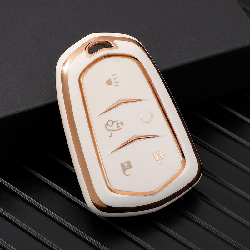 TPU Car Smart Key Cover Case For Cadillac ATS CT6 CTS DTS XT5 Escalade ESV SRX STS XTS ELR 2014 - 2018 Key Fob Bag