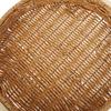 27Cm Round Woven Rattan Tray with Handles Imitation Rattan Storage Serving Basket for Bread Snacks Drinks Fruits Home Decor