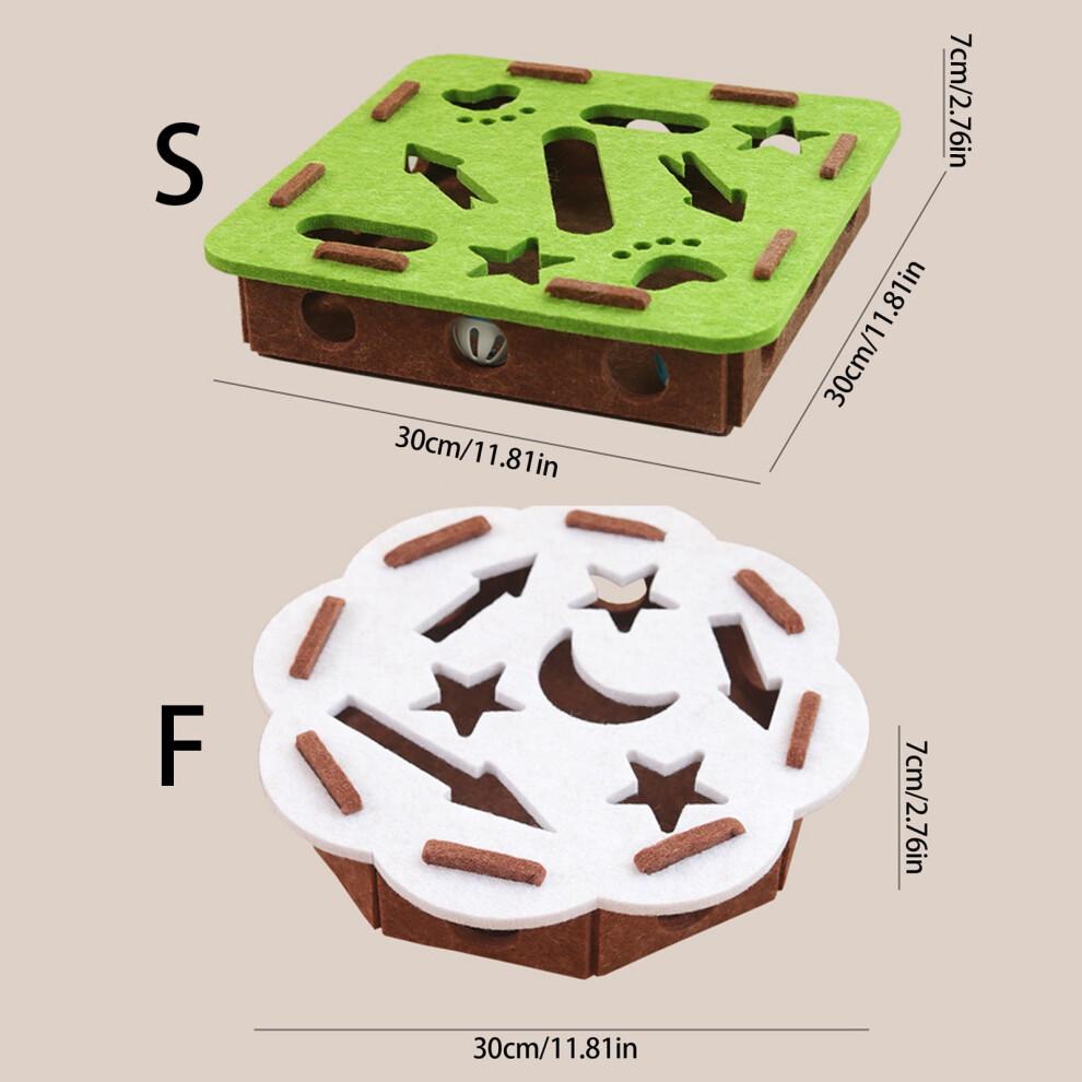 Chew Resistant Felt Cats Toy Interactive Puzzle Puzzle Box With 2 Bells For Indoor Play And Mental Stimulation