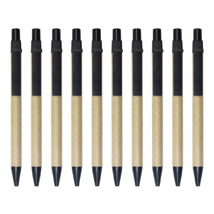 

10Pieces Retractable Ballpoint Pen for Office чёрный