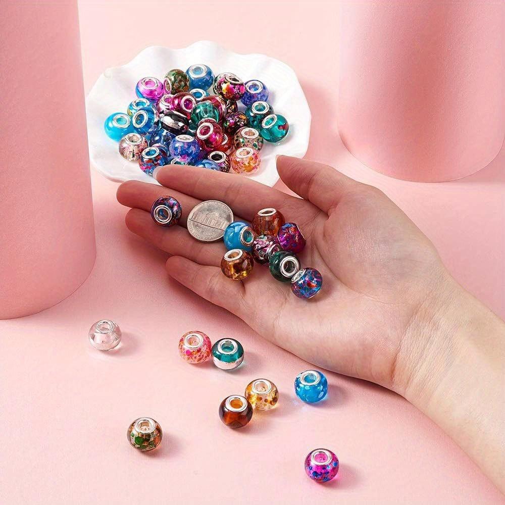 5/10/20 Stück Harzmaterial Perlen mit großem Loch, kreative Bastelperlen, dekorative Perlen, DIY-Armband, Halskette, Ohrringe, Schlüsselanhänger, Fußkette, Schmuckherstellung