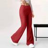2025 Women's Wide-Leg Warm Plush Elastic Waist Pants