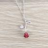 Elegant Women Enamel Rose Pendant Chain Necklace Jewelry Valentines Day Gift