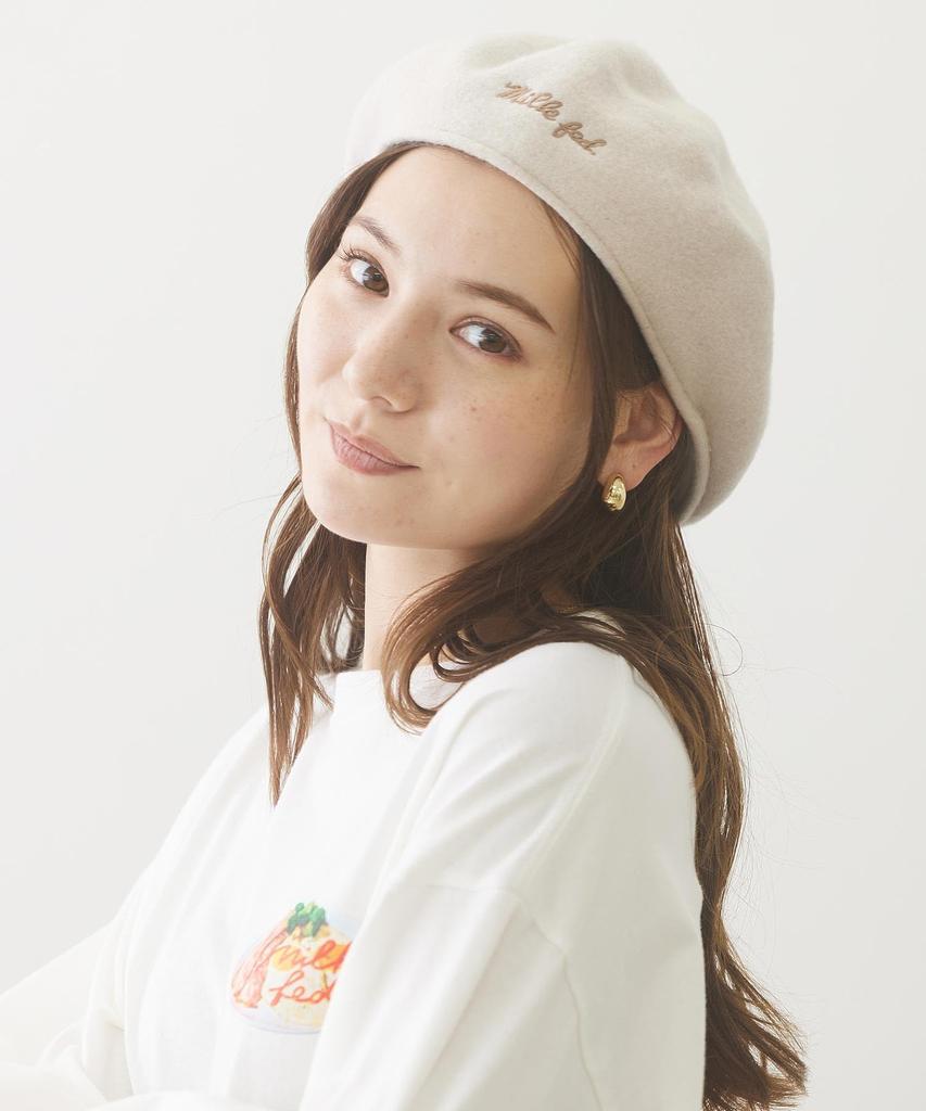 Cap ICING LOGO FLAT CAP Beige MILKFED. Women's