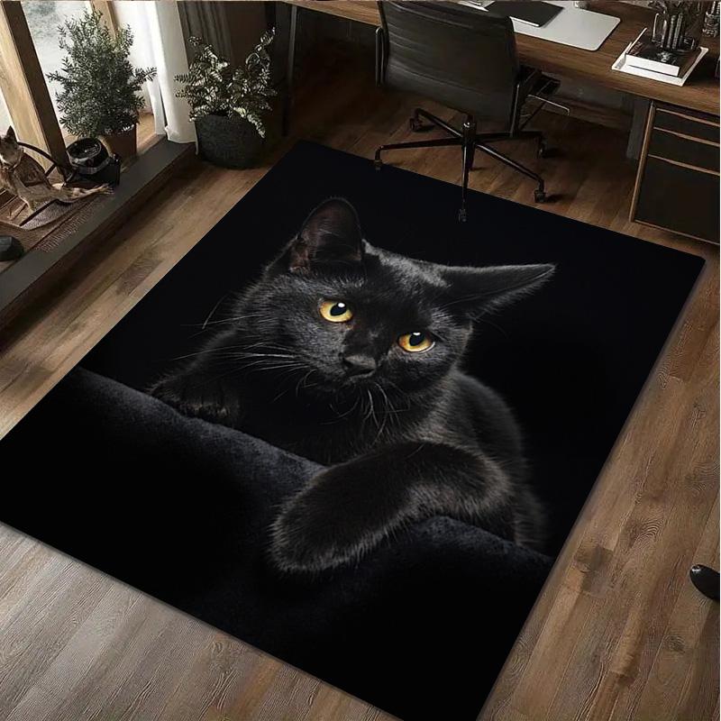 1 Stück Teppich mit Katzenmuster - Heimdekoration Teppich für Wohnzimmer Schlafzimmer Bodenbelag Computerstuhl Bereichsteppich