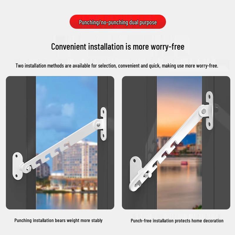 Child Safety Lock for uPVC/Aluminum Doors and Windows - Windproof Support Hook