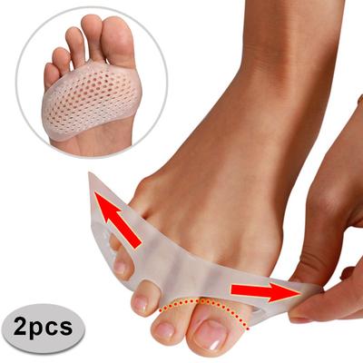 1 Pair Toe Pads Soft Silicone Gel Shock Anti Forefoot Pad Toe Separator Metatarsal Correction Foot Care Shoes Cushion