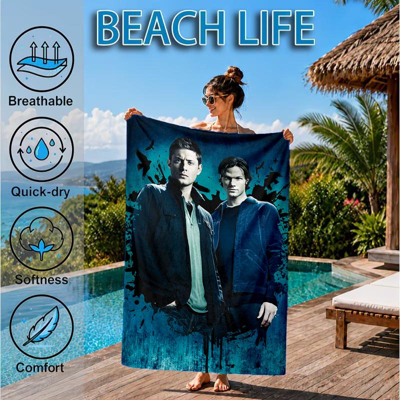 Super-natural Darkness Deliverance Beach Towel, Microfiber Beach Towel, Perfect For Pool, Beach, Travel, Home Decor Beach Party Fan gifts