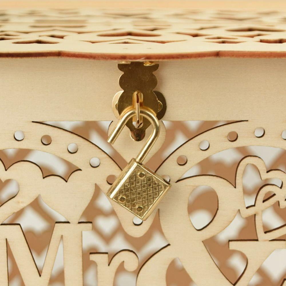 Business Card With Pattern Invitation Gift Party Supplies Wedding Decoration Card Box Wooden Box