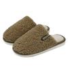 New plush cotton slippers autumn and winter warm thick bottom soft bottom couple fleece home one-word cotton slippers