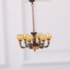 Realistic 1/12 Scale Miniature Chandelier Hanging Ceiling Light Model Figure For Life like Doll House Living Room Setup