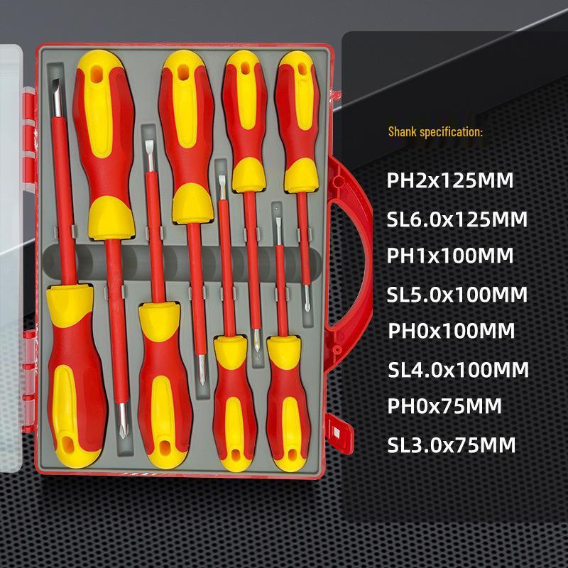 High Hardness Insulated Magnetic Screwdriver Set: Phillips & Flathead for Household Use