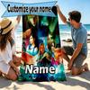 Custom Name Personalized Final Fantasy Print Beach Towel, for Trip Camping Beach Party Home Decor, Birthday Gift for Family & Friends