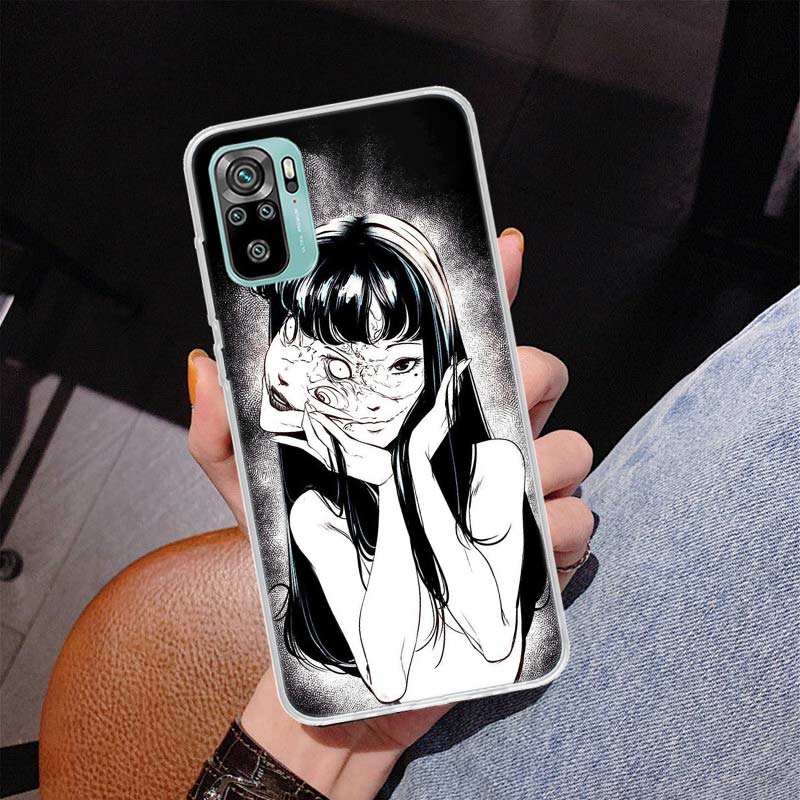 Horror Comic Junji Ito Tomie Tees Cover Phone Case For Xiaomi Redmi Note 10 Pro Max 10S 9 9S 9T 8 8T 11T 11S 11 5G 11E 7 6 5 4X