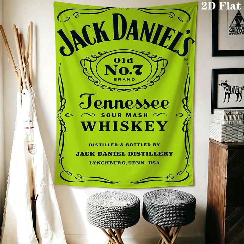 Jack Daniel'S Old No Brand Tennessee Sour Mash Whiskey Jack Daniel Distillery Lynchburg Tenn Usa Tapestry Background Cloth Wallmounted