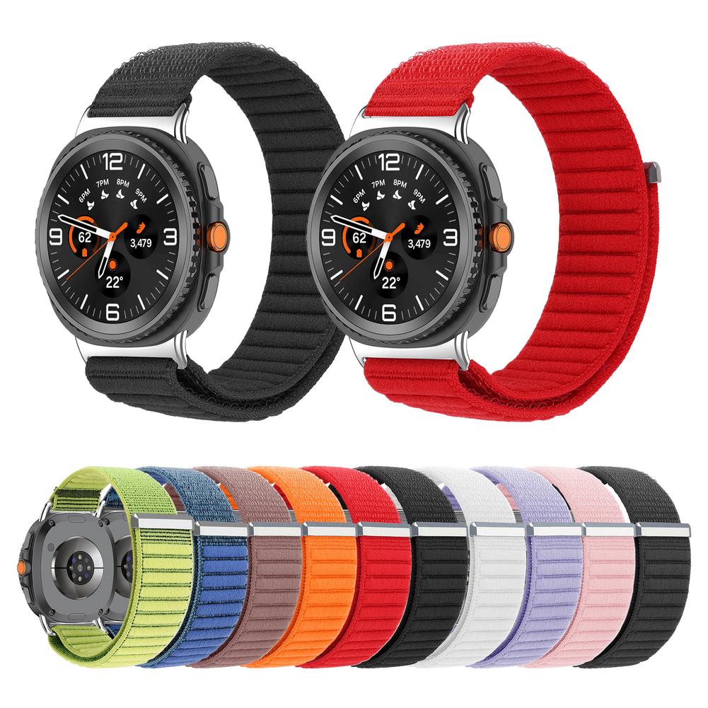 Nylon Watch Strap For Samsung Watch 8 Compatible Magic Tape Nylon Loop Band Classic Adjustable Strap for Smartwatches