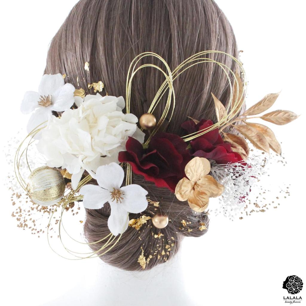 beauty Gorgeous hair ornament perfect for entrance fireworks and 20th birthday gatherings 2901h [LALALA flowers] coming-of-age ceremonies,