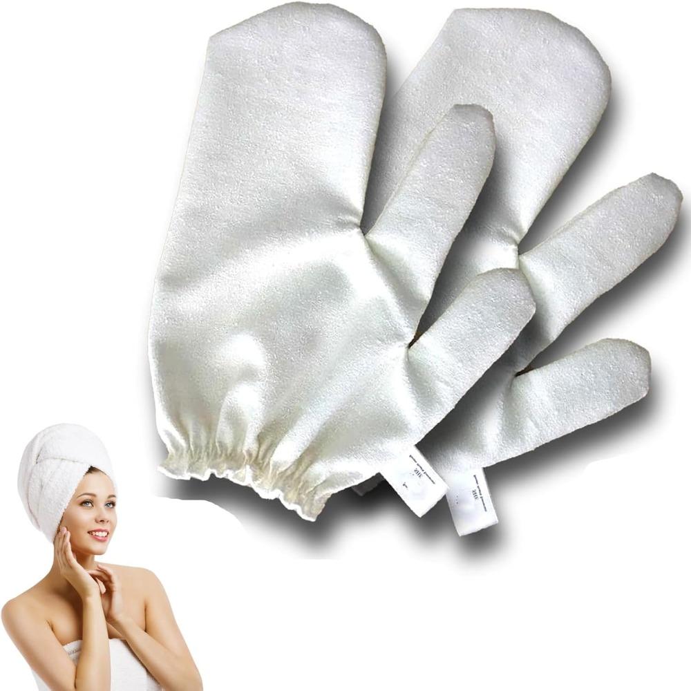1/2PCS Quick-Drying Silk Bath Scrubbing Gloves Reusable Removal Dead Skin Mitts  for Men and Women
