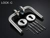 High Quality 304 Stainless Steel  Split Door Lock Handle Fire Door Handle Brushed Surface Multiple Appearances