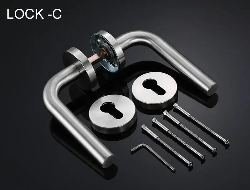 High Quality 304 Stainless Steel  Split Door Lock Handle Fire Door Handle Brushed Surface Multiple Appearances