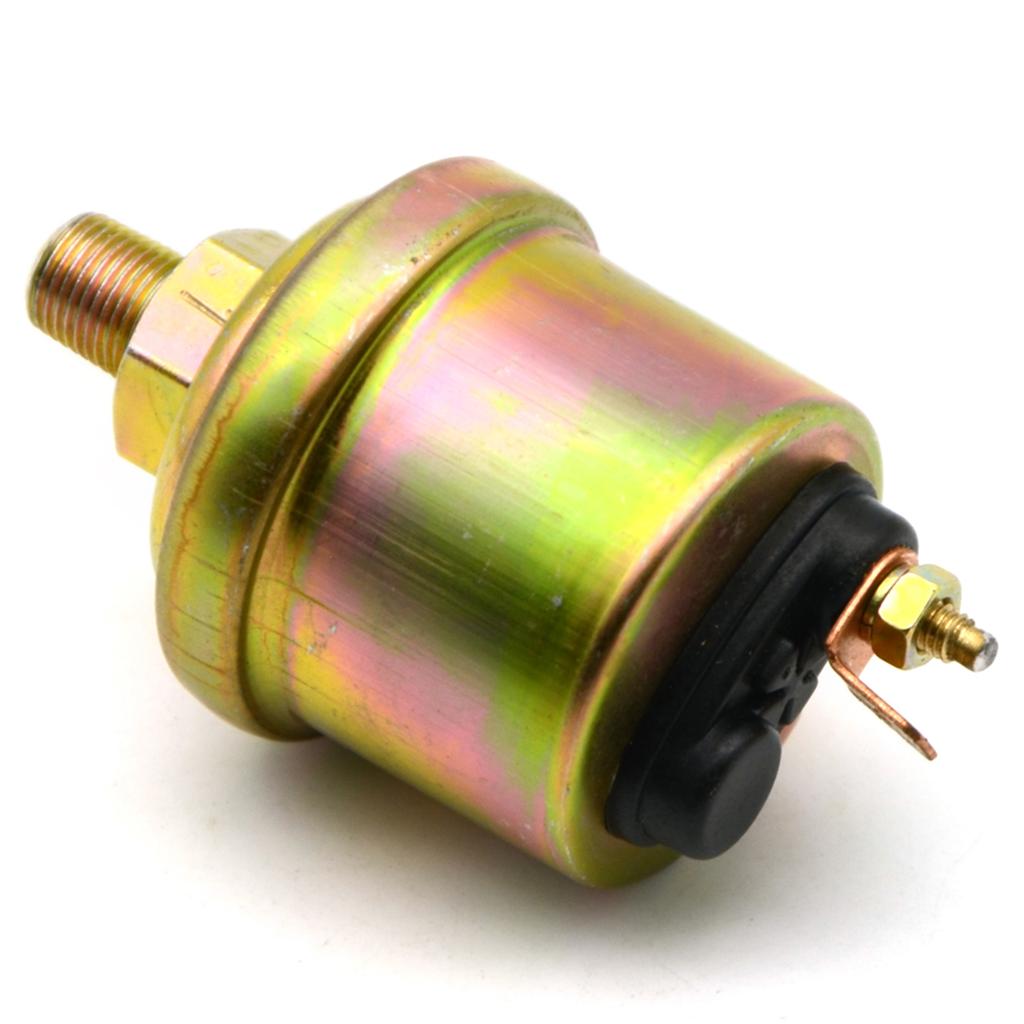 Digital Oil Pressure Meter Gauge with Sensor for Auto Car 52mm 2in LCD 0 120PSI Warning Light Black